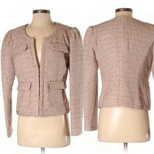 Elle Dusty Rose Shimmery Wedding Guest Blazer Sz S
